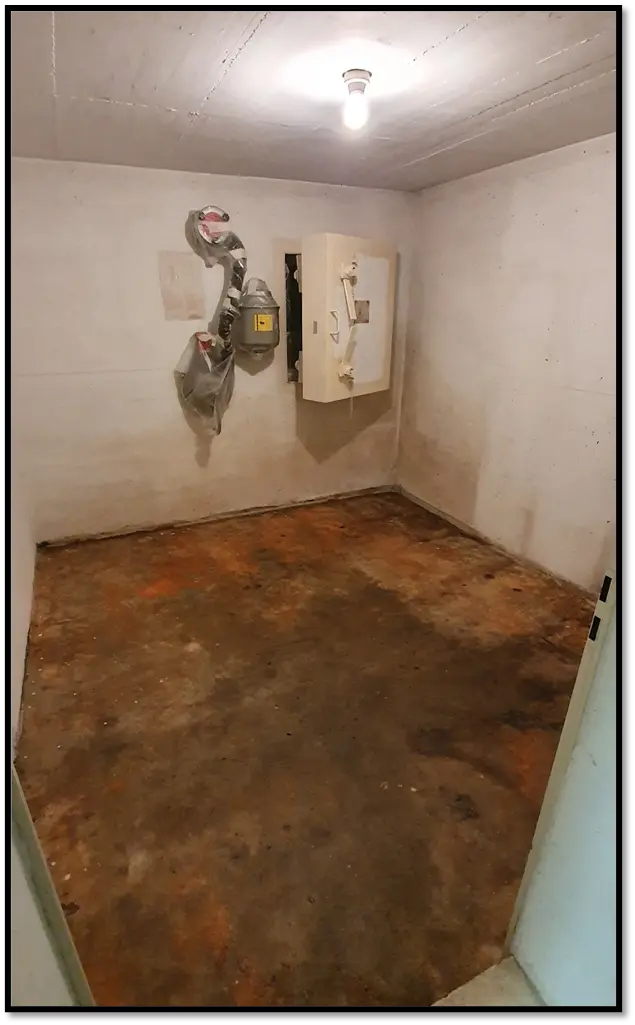 Cave bunker brute avant rénovation