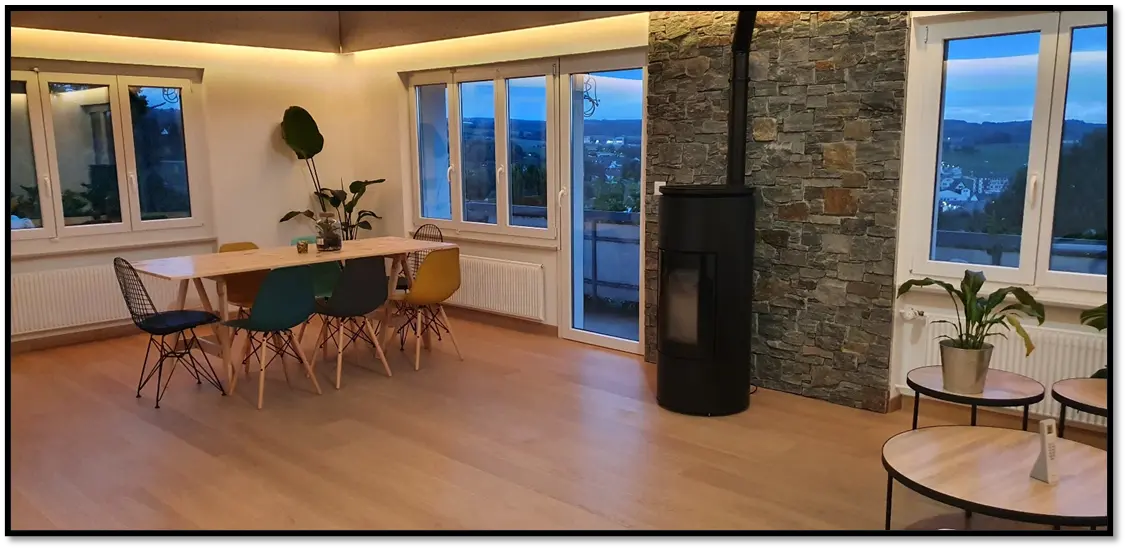 Salon terminé après rénovation